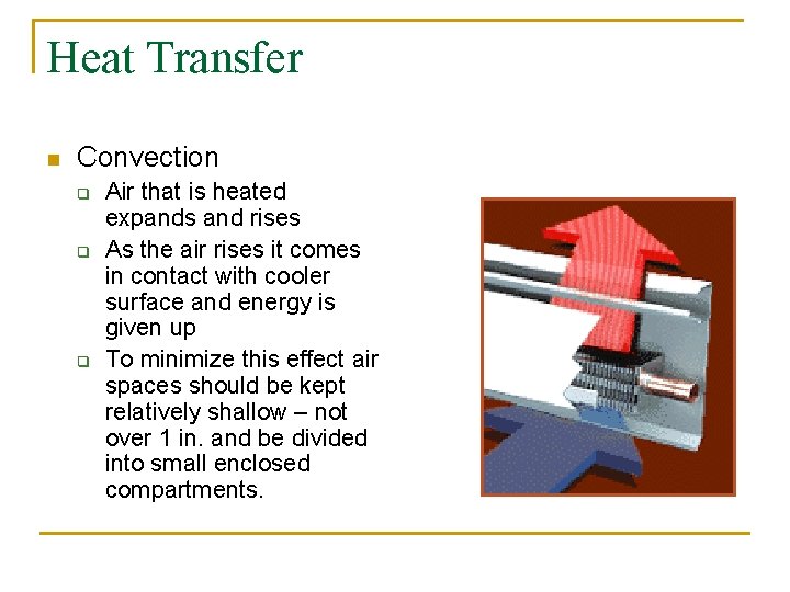 Heat Transfer n Convection q q q Air that is heated expands and rises