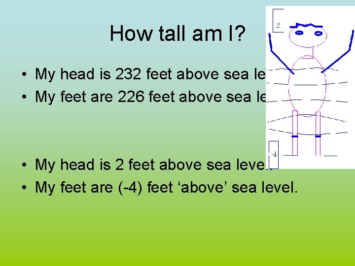 How tall am I? • My head is 232 feet above sea level. •