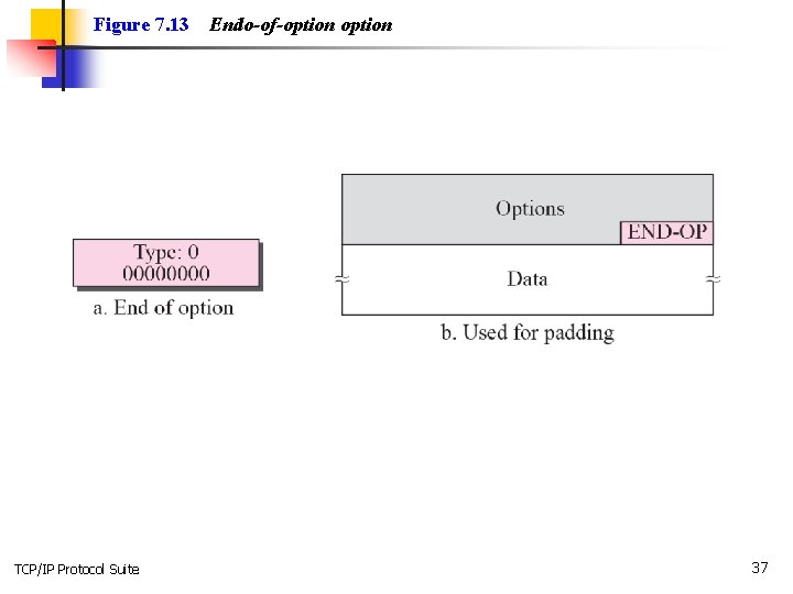 Figure 7. 13 TCP/IP Protocol Suite Endo-of-option 37 