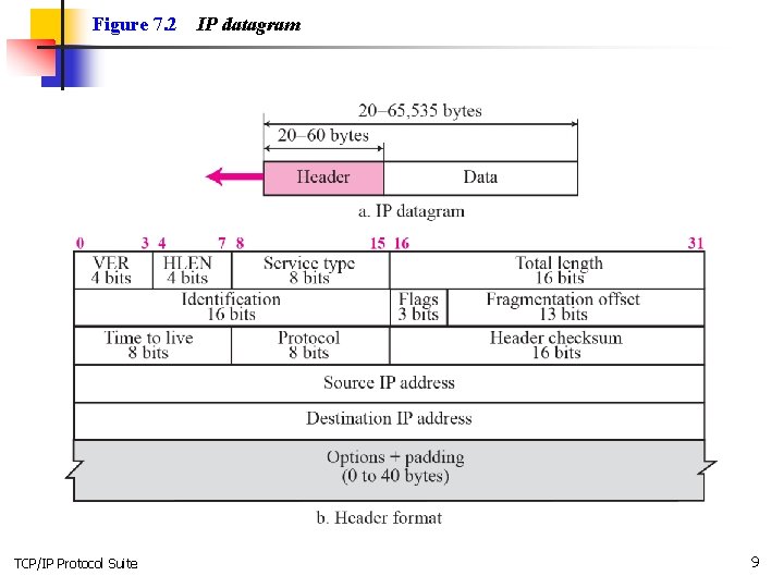 Figure 7. 2 TCP/IP Protocol Suite IP datagram 9 