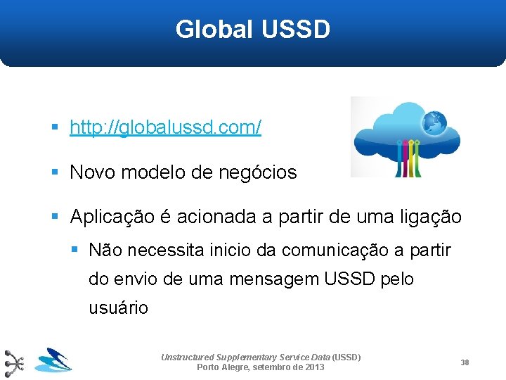 Global USSD § http: //globalussd. com/ § Novo modelo de negócios § Aplicação é