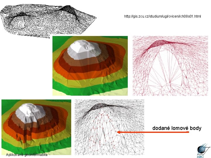 http: //gis. zcu. cz/studium/ugi/cviceni/ch 08 s 01. html dodané lomové body Aplikovaná geoinformatika 