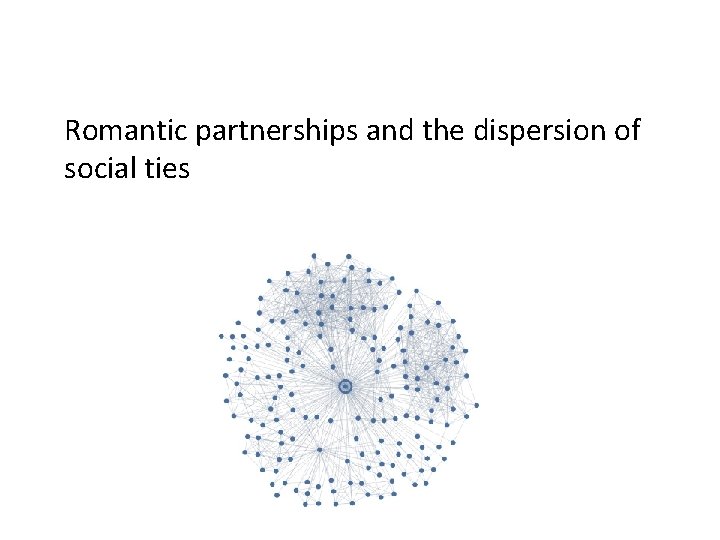 Romantic partnerships and the dispersion of social ties 