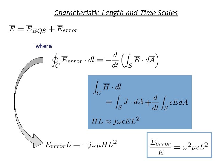 Characteristic Length and Time Scales where Characteristic Length and Time Scales where
