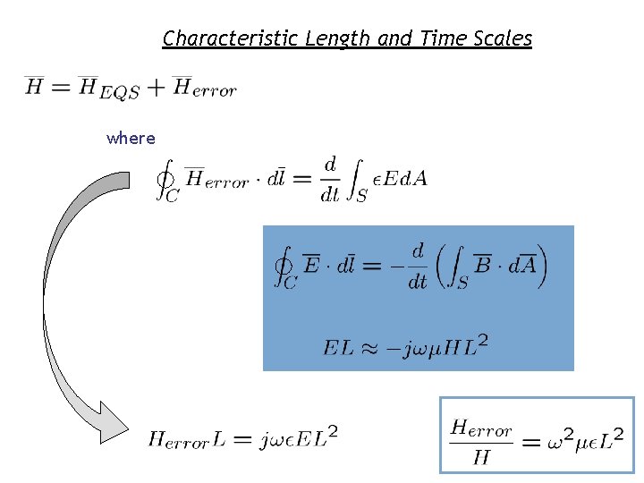 Characteristic Length and Time Scales where Characteristic Length and Time Scales where