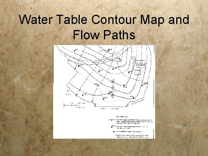 Water Table Contour Map and Flow Paths 