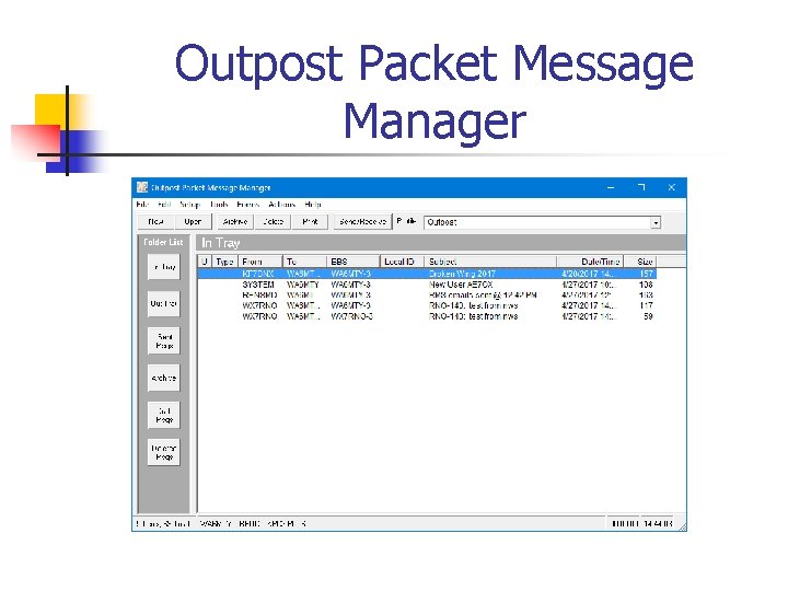 Outpost Packet Message Manager 