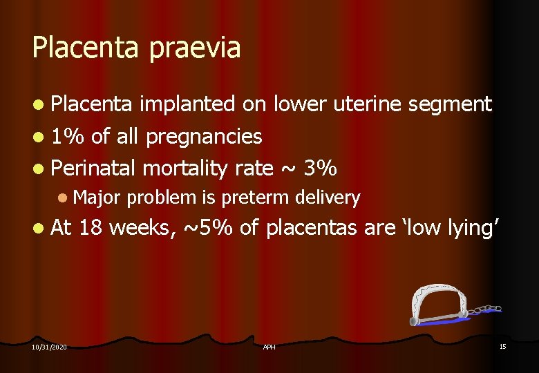 Placenta praevia l Placenta implanted on lower uterine segment l 1% of all pregnancies