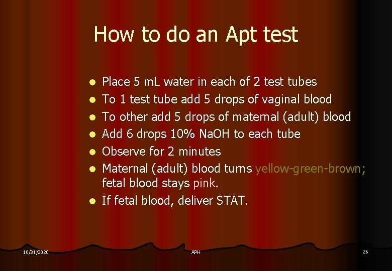 How to do an Apt test l l l l 10/31/2020 Place 5 m.