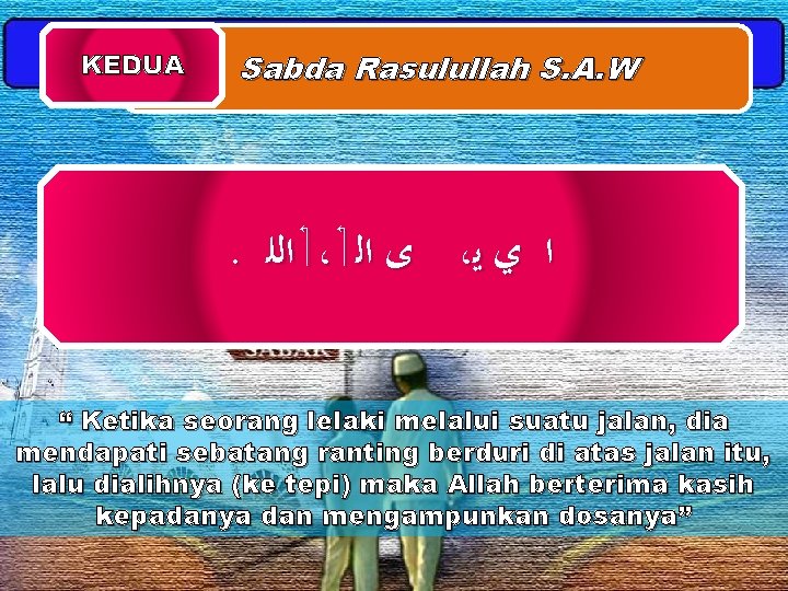 KEDUA Sabda Rasulullah S. A. W . ﺍﻟﻠ ، ﻯ ﺍﻟ ، ﺍ ﻱ