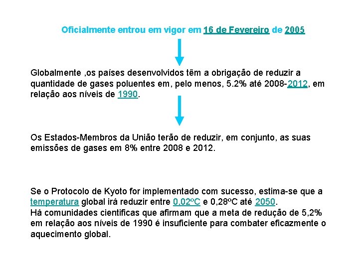 Oficialmente entrou em vigor em 16 de Fevereiro de 2005 Globalmente , os países Oficialmente entrou em vigor em 16 de Fevereiro de 2005 Globalmente , os países