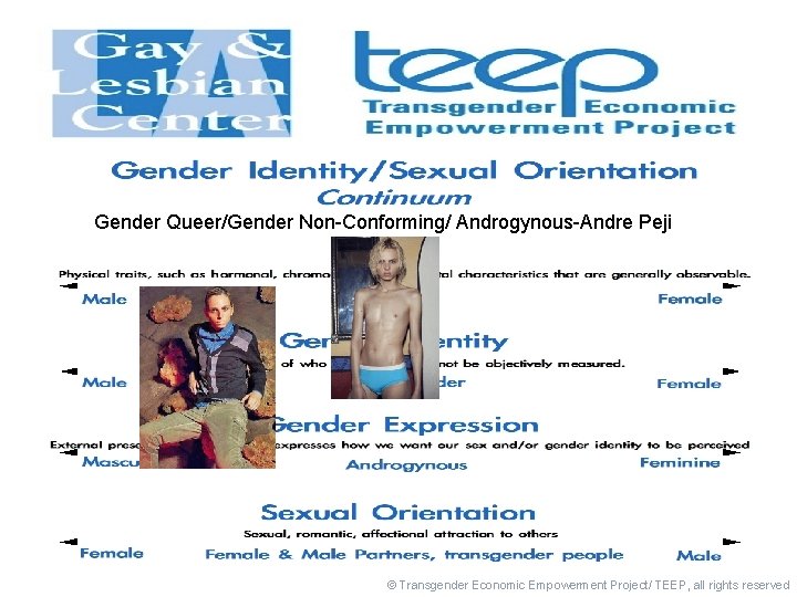Gender Queer/Gender Non-Conforming/ Androgynous-Andre Peji © Transgender Economic Empowerment Project/ TEEP, all rights reserved