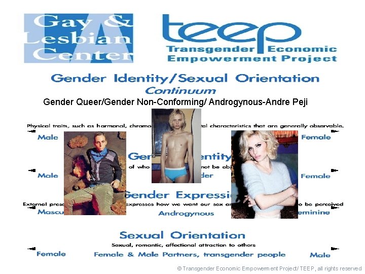 Gender Queer/Gender Non-Conforming/ Androgynous-Andre Peji © Transgender Economic Empowerment Project/ TEEP, all rights reserved