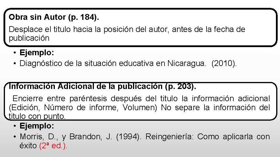 Obra sin Autor (p. 184). Desplace el titulo hacia la posición del autor, antes