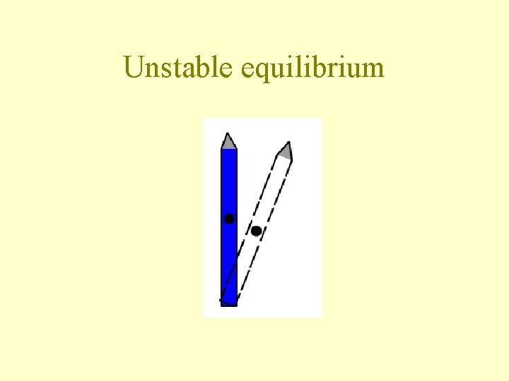 Unstable equilibrium 