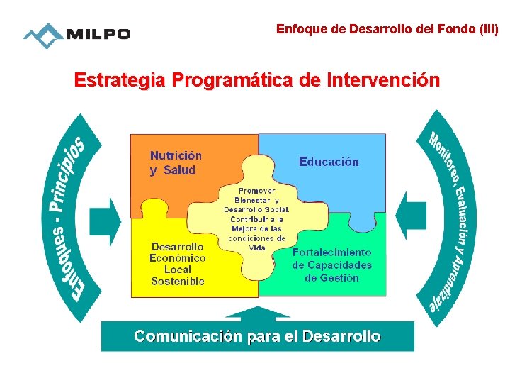 Enfoque de Desarrollo del Fondo (III) Estrategia Programática de Intervención 