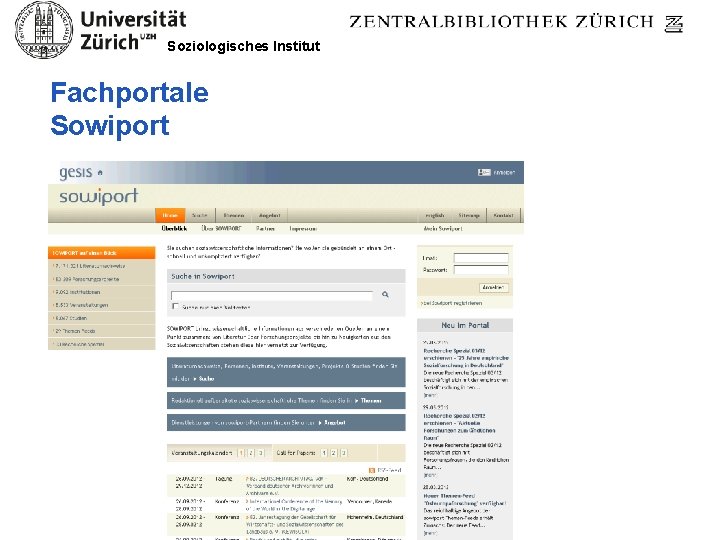 Soziologisches Institut Fachportale Sowiport 