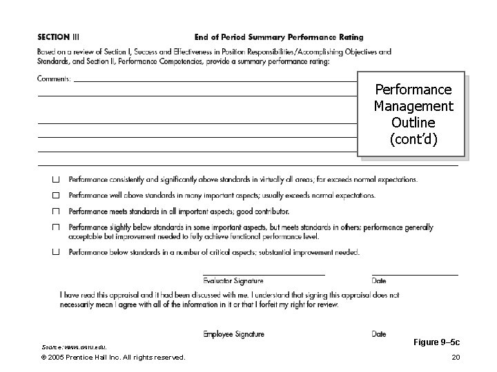 Performance Management Outline (cont’d) Source: www. cwru. edu. © 2005 Prentice Hall Inc. All