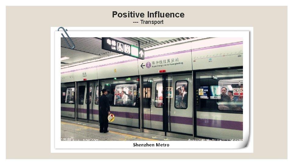 Positive Influence --- Transport 