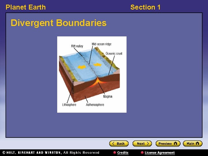 Planet Earth Divergent Boundaries Section 1 