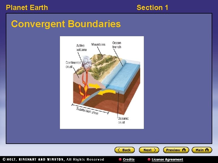 Planet Earth Convergent Boundaries Section 1 