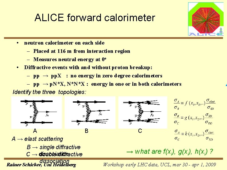 ALICE forward calorimeter • neutron calorimeter on each side – Placed at 116 m
