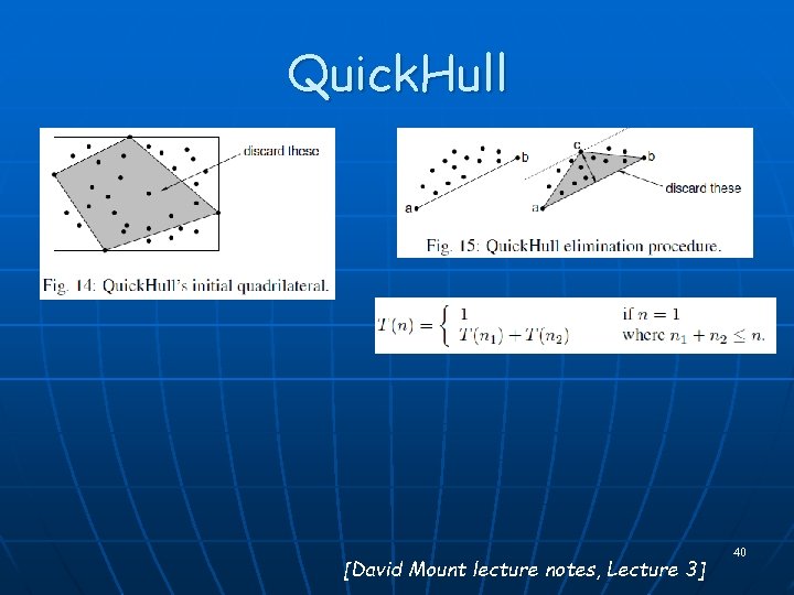 Quick. Hull [David Mount lecture notes, Lecture 3] 40 