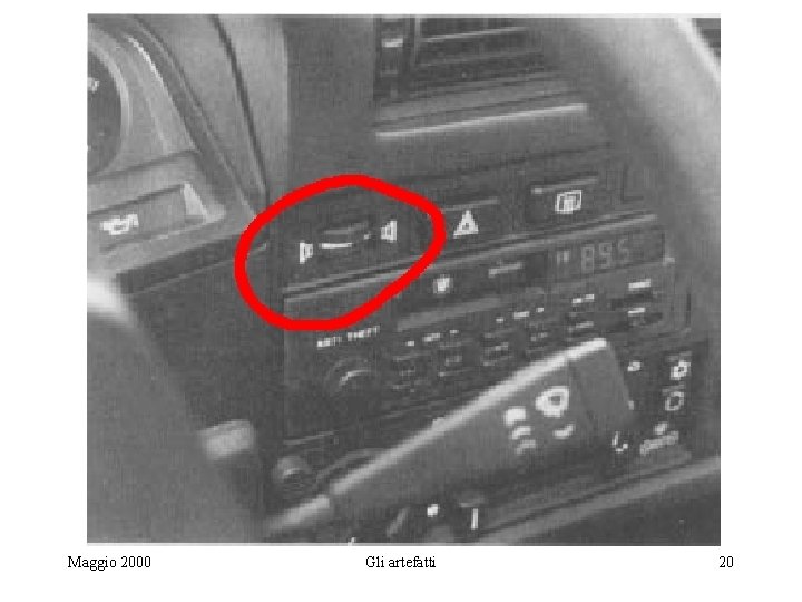 Maggio 2000 Gli artefatti 20 