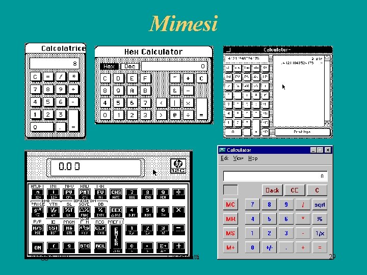 Mimesi Maggio 2000 Gli artefatti 29 