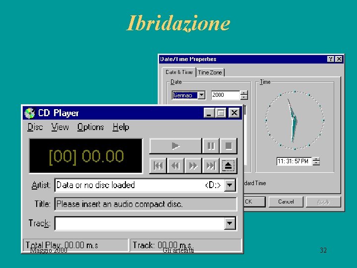 Ibridazione Maggio 2000 Gli artefatti 32 