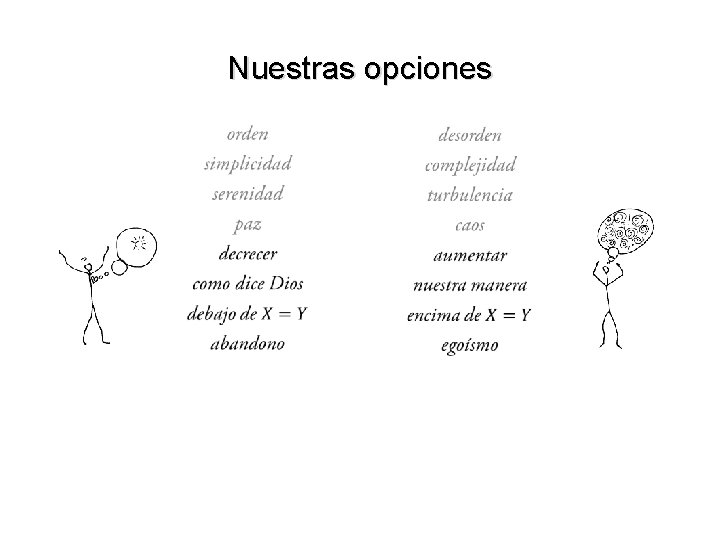 Nuestras opciones 