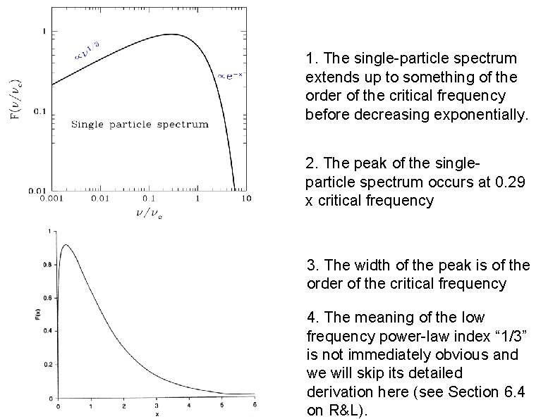 1. The single-particle spectrum extends up to something of the order of the critical