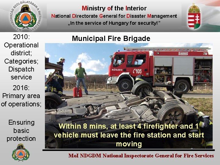 Ministry of the Interior National Directorate General for Disaster Management „In the service of