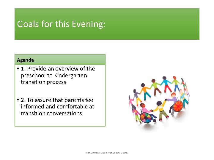 Goals for this Evening: Agenda • 1. Provide an overview of the preschool to Goals for this Evening: Agenda • 1. Provide an overview of the preschool to