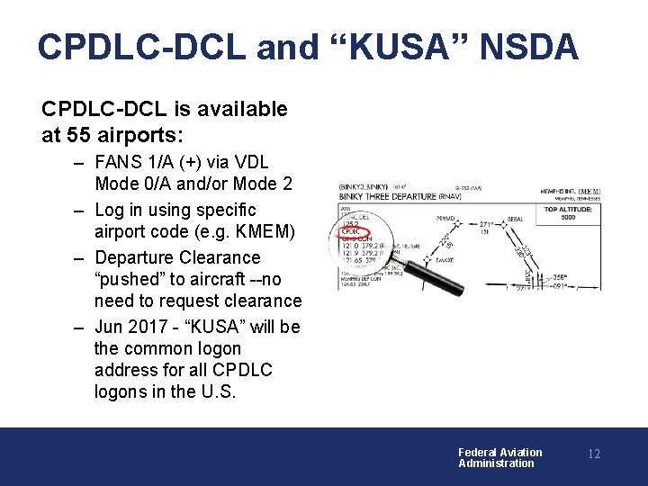 CPDLC-DCL and “KUSA” NSDA CPDLC-DCL is available at 55 airports: – FANS 1/A (+) CPDLC-DCL and “KUSA” NSDA CPDLC-DCL is available at 55 airports: – FANS 1/A (+)