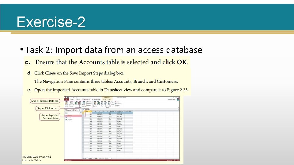 Exercise-2 • Task 2: Import data from an access database 