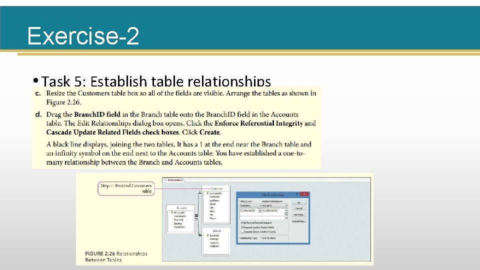 Exercise-2 • Task 5: Establish table relationships 