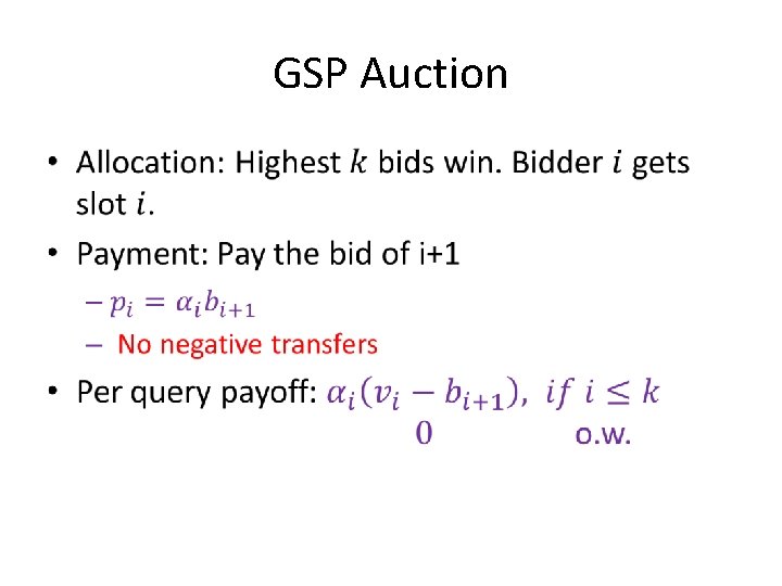 GSP Auction • 