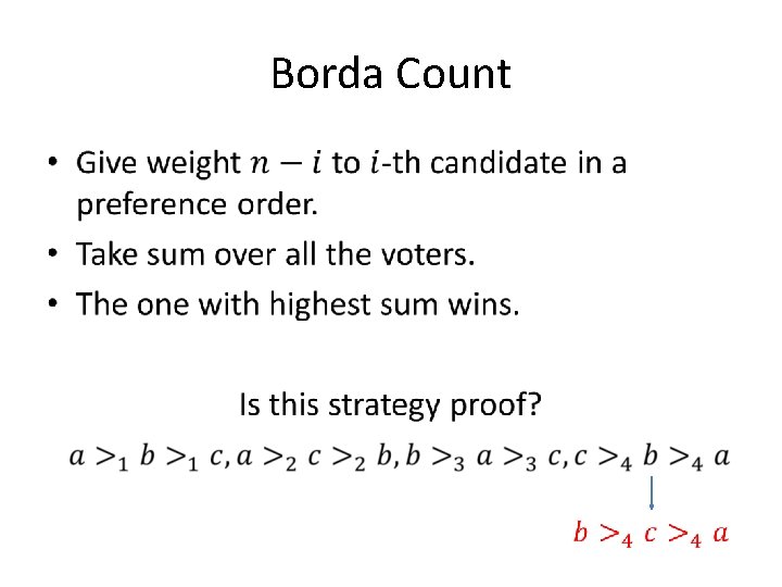 Borda Count • 