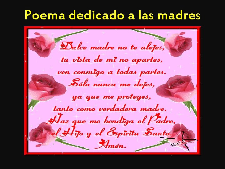 Poema dedicado a las madres 