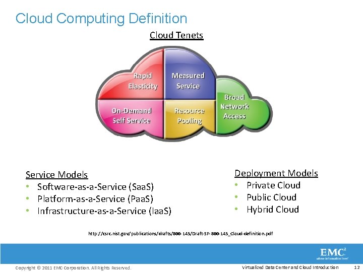 Cloud Computing Definition Cloud Tenets Service Models • Software-as-a-Service (Saa. S) • Platform-as-a-Service (Paa.