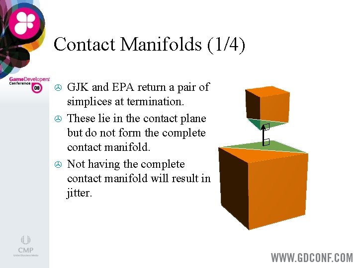 Contact Manifolds (1/4) > > > GJK and EPA return a pair of simplices