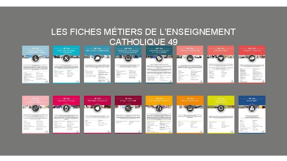 LES FICHES MÉTIERS DE L’ENSEIGNEMENT CATHOLIQUE 49 