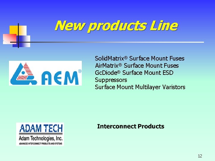 New products Line Solid. Matrix® Surface Mount Fuses Air. Matrix® Surface Mount Fuses Gc. New products Line Solid. Matrix® Surface Mount Fuses Air. Matrix® Surface Mount Fuses Gc.