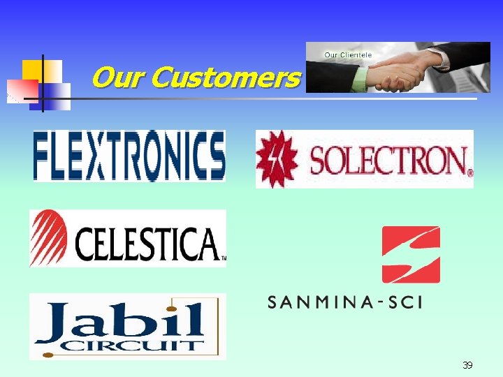 Our Customers 39 Our Customers 39