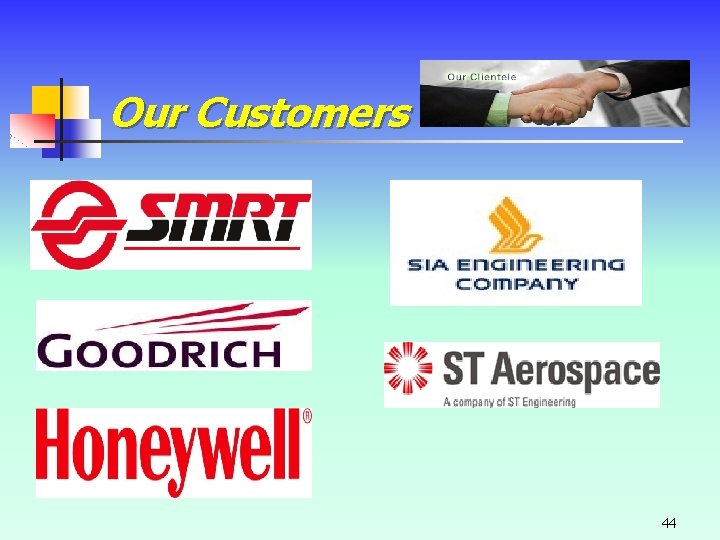 Our Customers 44 Our Customers 44
