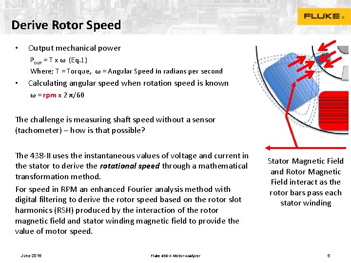 Derive Rotor Speed • Output mechanical power POUT = T x ω (Eq. 1)