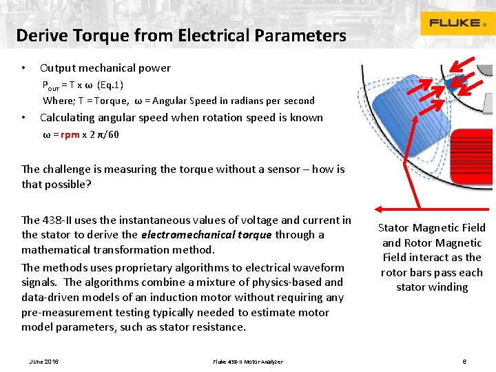 Derive Torque from Electrical Parameters • Output mechanical power POUT = T x ω