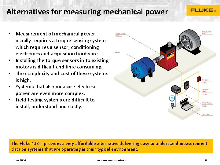 Alternatives for measuring mechanical power • Measurement of mechanical power usually requires a torque