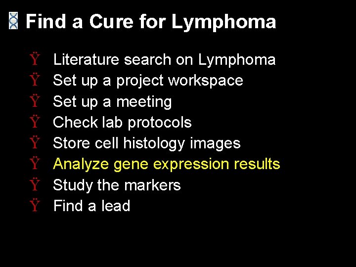 Find a Cure for Lymphoma Ÿ Ÿ Ÿ Ÿ Literature search on Lymphoma Set